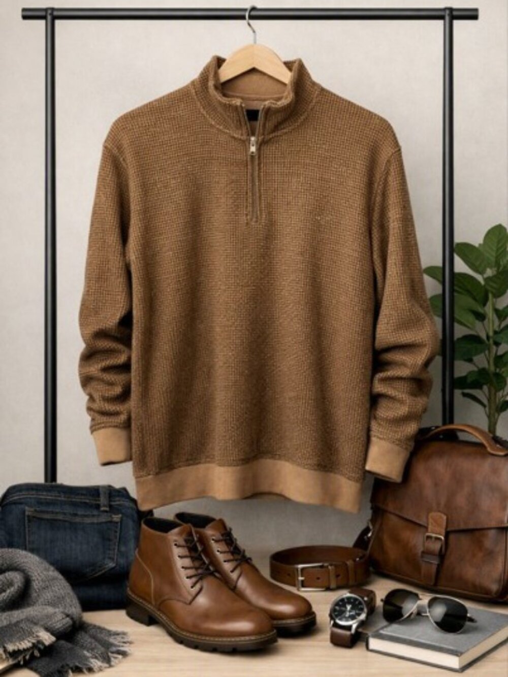 Lands’ End Quarter-Zip Pullover – Size L